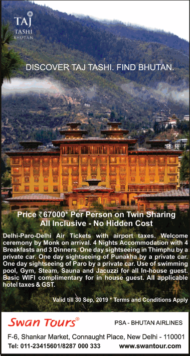 swan-tours-find-bhutan-rs-67000-per-person-on-twin-sharing-ad-delhi-times-18-06-2019.png