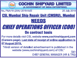 cochin-shipyard-limited-needs-chief-operations-officer-ad-times-ascent-delhi-24-07-2019.png
