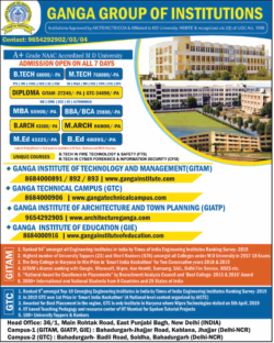 ganga-group-of-institutions-admissions-open-on-all-7-days-ad-times-of-india-delhi-28-07-2019.png