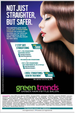 Green Trends Unisex Hair Style Salon Ad