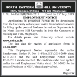 north-eastern-hill-university-employment-notice-ad-times-of-india-delhi-27-07-2019.png