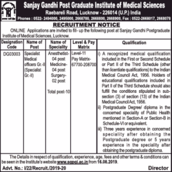 sanjay-gandhi-post-graduate-institute-of-medical-sciences-recruitment-notice-ad-times-of-india-delhi-28-07-2019.png