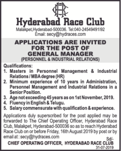 hyderabad-race-club-applications-are-invited-for-the-post-of-general-manager-ad-times-ascent-hyderabad-31-07-2019.png
