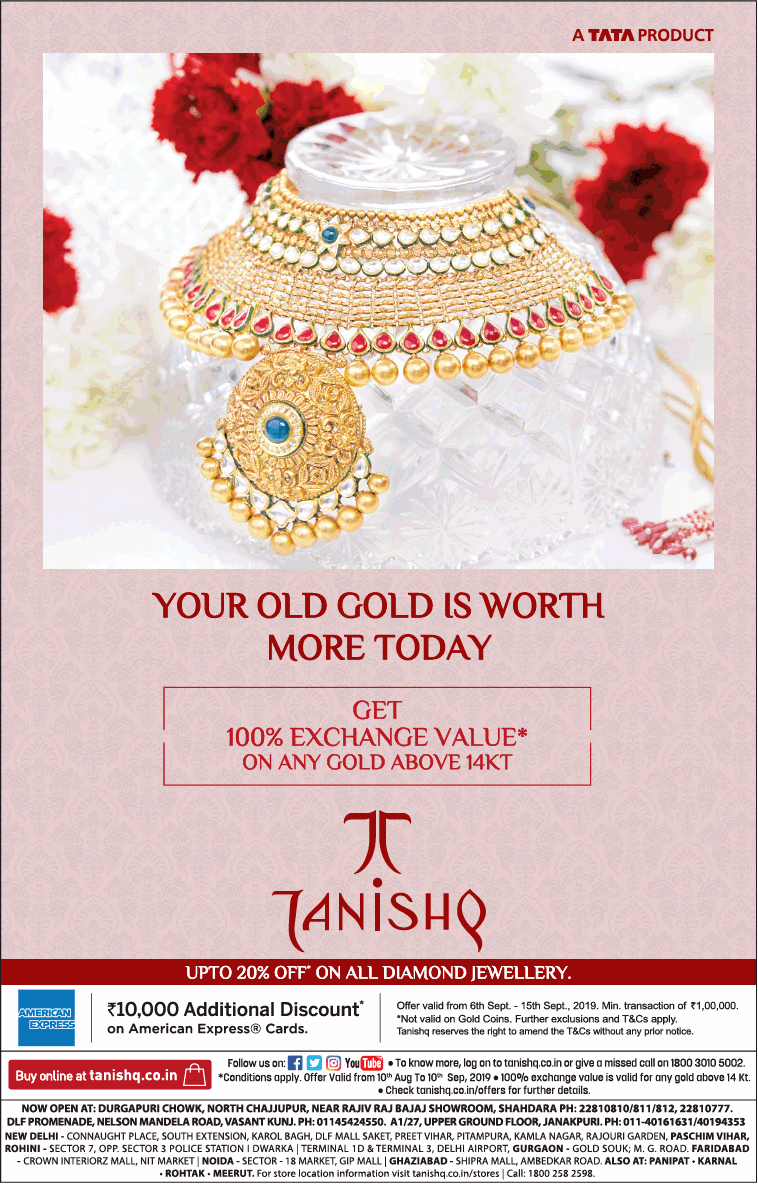 tanishq-jewellers-get-100%-exchange-value-ad-times-of-india-delhi-06-09-2019.png