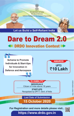 drdo-innovation-contest-dare-to-dream-2-ad-toi-delhi-2-10-2020