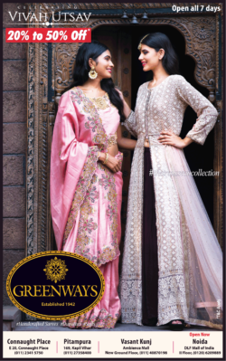 greenways-celebrating-vivah-utsav-thetrousseaucollection-20%-to-50%-off-ad-delhi-times-18-10-2020