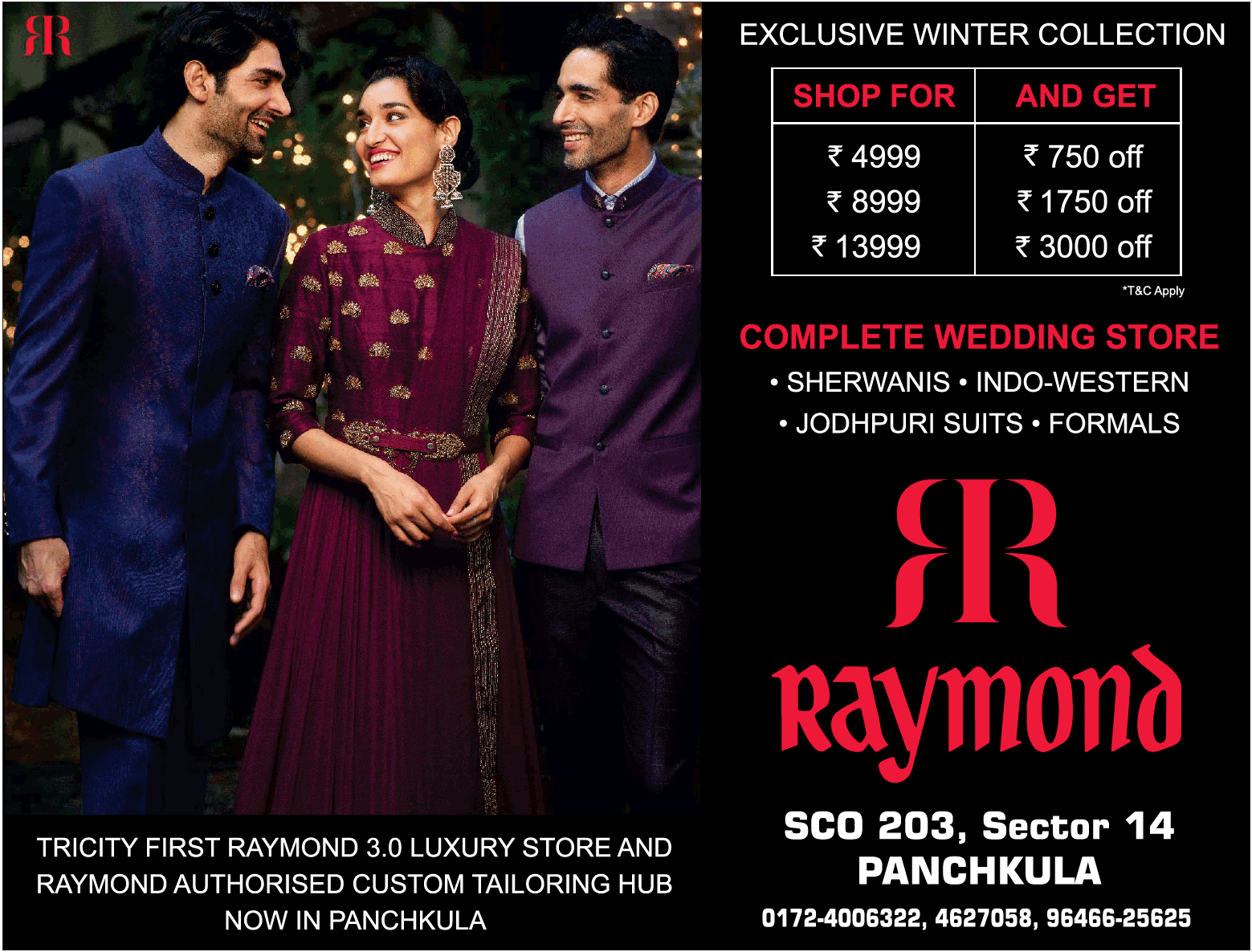 Raymonds Exclusive Winter Collection Complete Wedding Store Ad ...