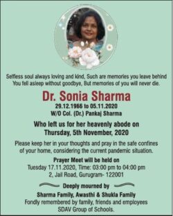 dr-sonia-sharma-obituary-sdav-group-of-schools-ad-toi-delhi-10-11-2020