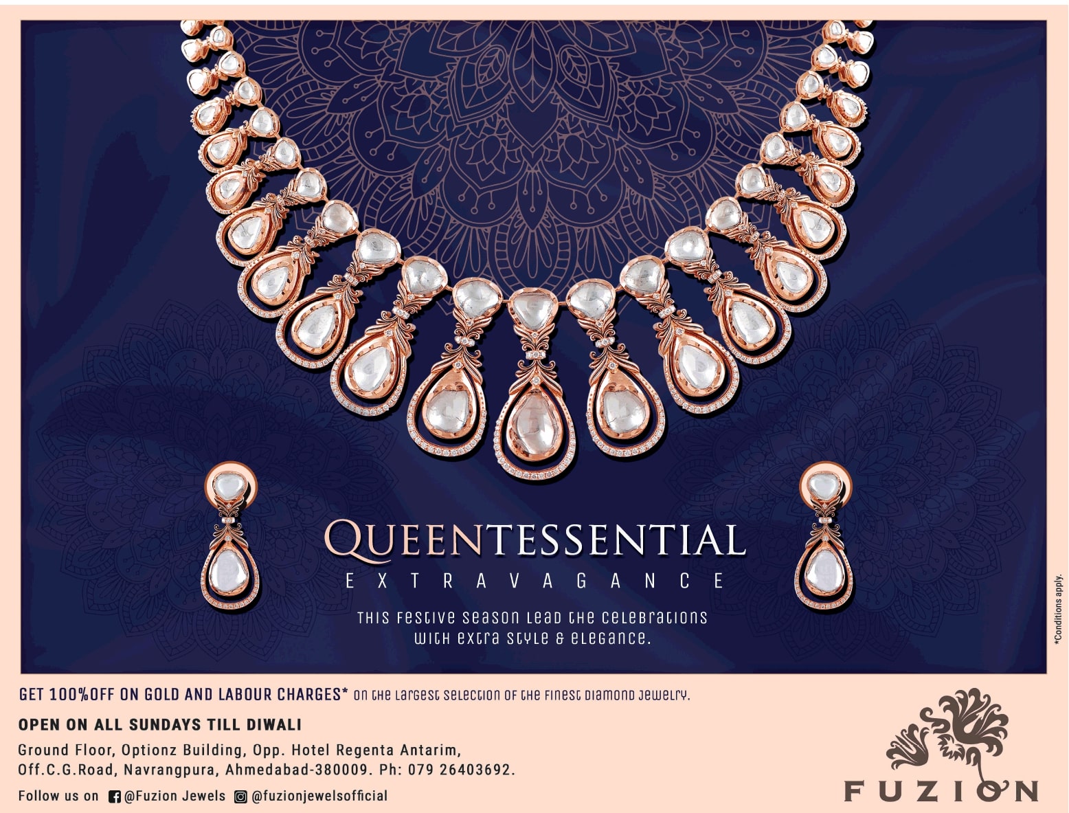 Fuzion Queentessential Extravagance Finest Diamond Jewelry Ad - Advert ...