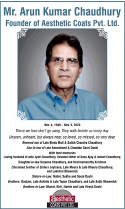 mr-arun-kumar-chaudhury-aesthetic-coats-pvt-ltd-obituary-ad-toi-mumbai-13-11-2020