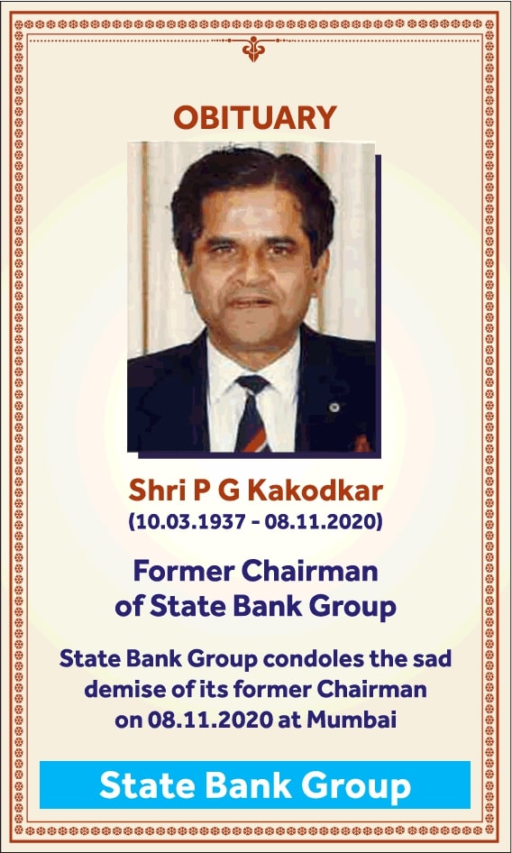shri-p-g-kakodhar-former-chairman-state-bank-group-obituary-ad-toi-pune-9-11-2020