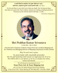 shri-prabhat-kumar-srivastava-essar-ports-obituary-ad-toi-mumbai-11-11-2020