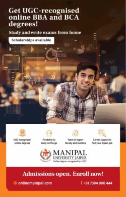 manipal-university-jaipur-get-ugc-recognised-online-bba-and-bca-degrees-ad-times-of-india-bangalore-24-12-2020