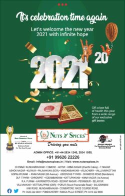 nuts-n-spices-its-celebration-time-again-lets-welcome-the-new-year-2021-with-infinite-hope-ad-times-of-india-chennai-31-12-2020