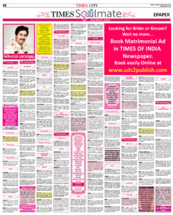 times-soulmate-matrimonial-ad-wanted-groom-times-of-india-epaper-delhi-sunday-20-12-2020
