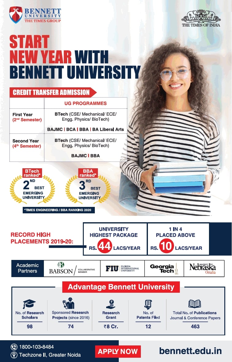 bennett-university-start-new-year-with-bennett-university-ad-bangalore-times-02-01-2021