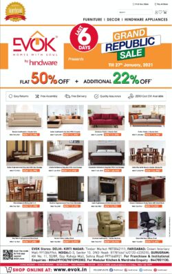 evok-furniture-by-hindware-grand-republic-sale-ad-delhi-times-22-01-2021