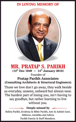 in-loving-memory-of-mr-pratap-s-parikh-ad-times-of-india-delhi-14-01-2021