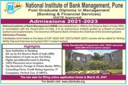 national-institute-of-bank-management-pune-admissions-2021-2023-ad-times-of-india-mumbai-10-01-2021