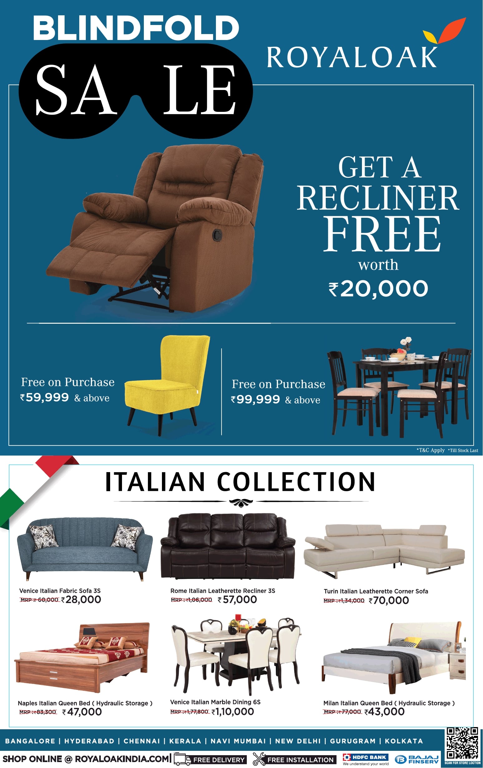 royaloak-blind-fold-sale-get-a-recliner-free-worth-rupees-20000-ad-bangalore-times-13-01-2021