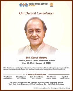 sad-demise-shri-kamal-morarka-chairman-mvirdc-world-trade-center-mumbai-ad-times-of-india-mumbai-21-01-2021
