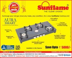 sunflame-the-clear-choice-exchange-your-old-gas-stove-any-make-any-condition-for-a-new-sunflame-cooktop-ad-times-of-india-bangalore-10-01-2021