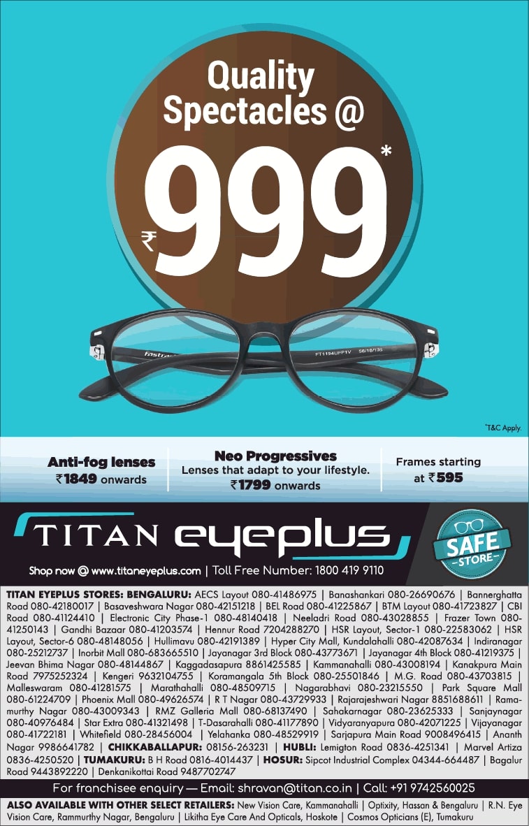 titan-eyeplus-quality-spectacles-at-rupees-999-ad-times-of-india-bangalore-08-01-2021