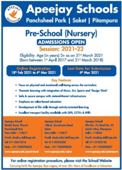 apeejay-schools-pre-school-nursery-admissions-open-ad-times-of-india-delhi-18-02-2021