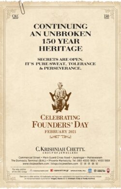 c-krishniah-chetty-celebrating-founders-day-ad-times-of-india-banaglore-16-02-2021