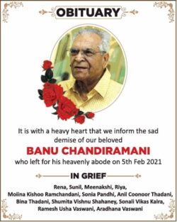 obituary-banu-chandiramani-ad-times-of-india-delhi-07-02-2021
