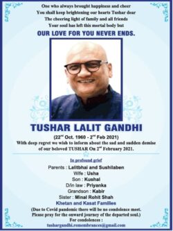 sad-demise-tushar-lalt-gandhi-ad-times-of-india-mumbai-04-02-2021