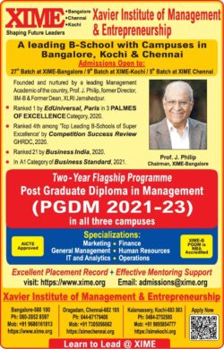 xavier-institute-of-management-and-entrepreneurship-pgdm-2021-23-ad-times-of-india-mumbai-23-02-2021
