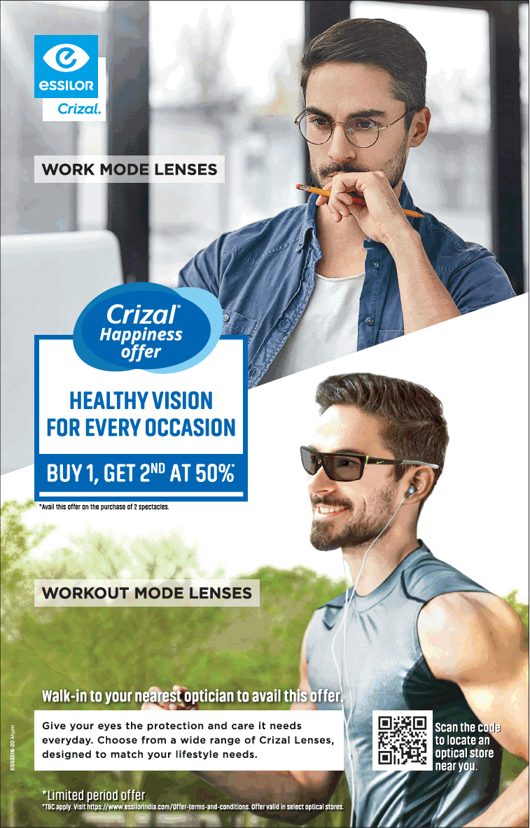 essilor-crizal-work-mode-lenses-buy-1-get-2nd-at-50-ad-advert-gallery
