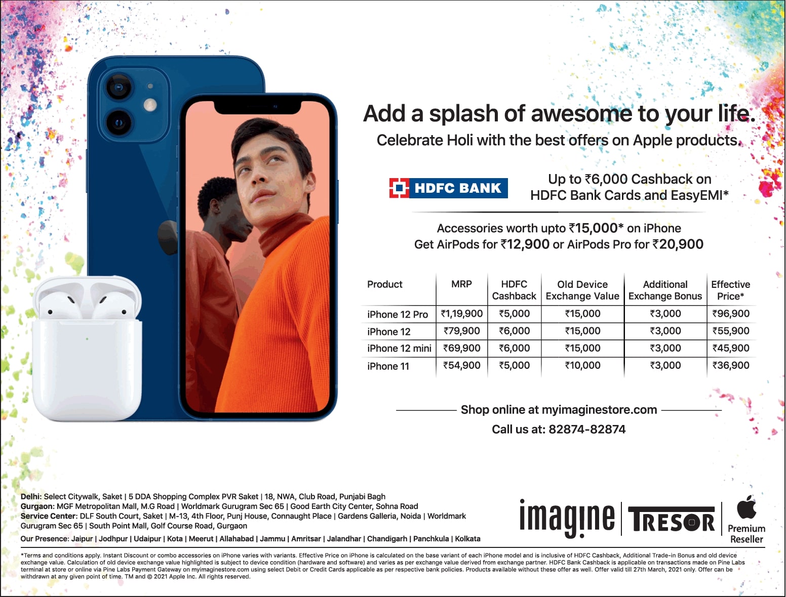 iphone-hdfc- bank-offer-up-to-rupees-6000-cashback-ad-delhi-times-21-03-2021