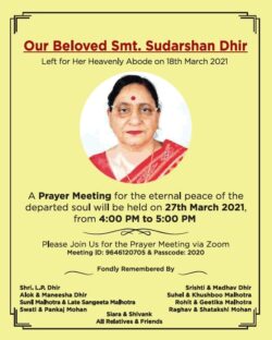 prayer-meeting-smt-sudarshan-dhir-ad-times-of-india-delhi-24-03-2021