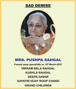 sad-demise-mrs-pushpa-sahgal-ad-times-of-india-delhi-11-03-2021