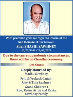 sad-demise-shri-shashi-sawhney-ad-times-of-india-mumbai-25-03-2021