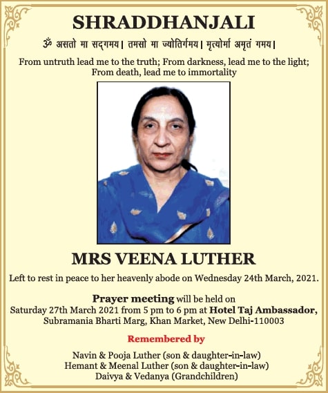 shradhanjali-mrs-veena-luther-ad-times-of-india-delhi-27-03-2021