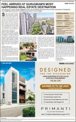 tata-housing-primanti-villas-and-residences-ad-delhi-times-13-03-2021