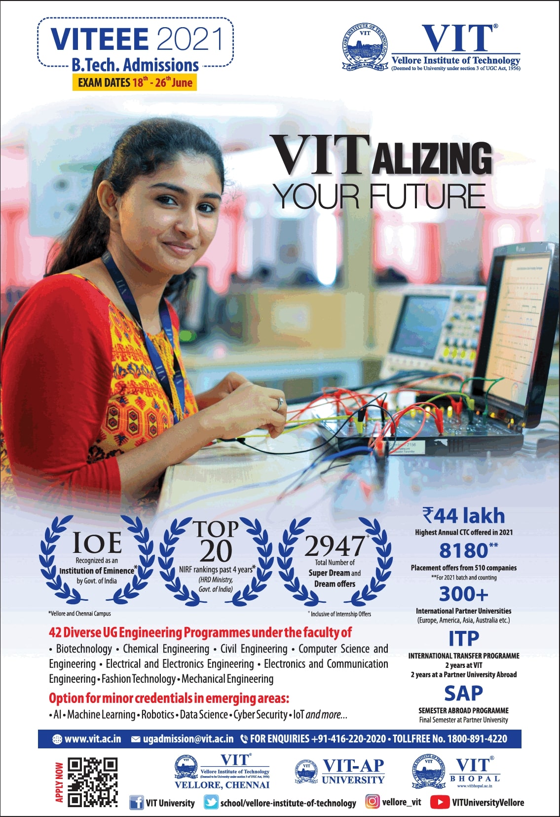Vellore Institute Of Technology B Tech Admissions Ad Advert Gallery Vellore Institute Of Technology B Tech Admissions Ad Advert Gallery