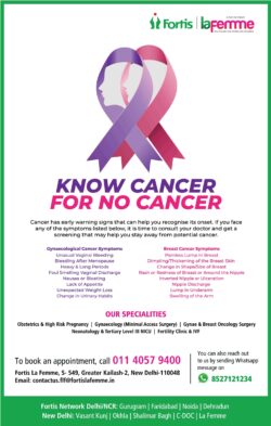 fortis-laferme-know-cancer-for-no-cancer-ad-delhi-times-11-04-2021