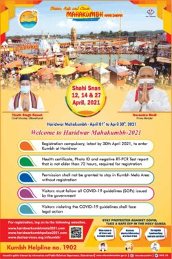 govt-of-india-welcome-to-haridwar-mahakumbh-2021-ad-times-of-india-delhi-09-04-2021
