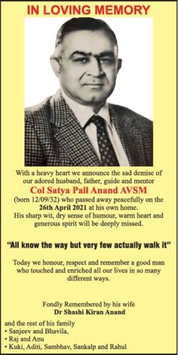 in-loving-memory-col-satya-pall-anand-avsm-ad-times-of-india-delhi-30-04-2021