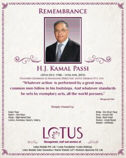 remembrance-h-j-kamal-passi-chairman-and-director-lotus-herbals-pvt-ltd-ad-times-of-india-mumbai-14-04-2021