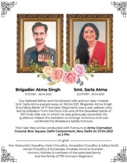 sad-demise-brigadier-atma-singh-smt-sarla-atma-ad-times-of-india-delhi-27-04-2021