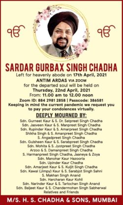 sad-demise-sardar-gurbax-singh-chadha-h-s-chadha-and-sons-mumbai-ad-times-of-india-mumbai-22-04-2021