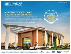 shiv-nadar-university-delhi-ncr-a-dedace-of-excellence-a-journey-to-eminence-ad-times-of-india-mumbai-06-04-2021
