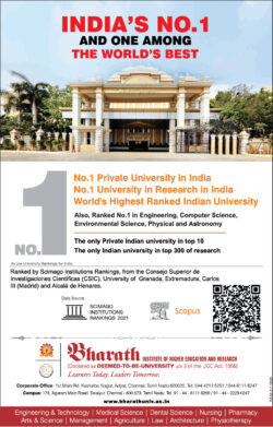 bharath-institute-of-higher-education-and-research-indias-no-1-and-one-among-the-worlds-best-ad-times-of-india-mumbai-09-05-2021