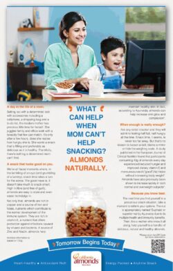 California Almonds What Can Help When Mom Cannot Help Snacking Almonds Naturally Ad