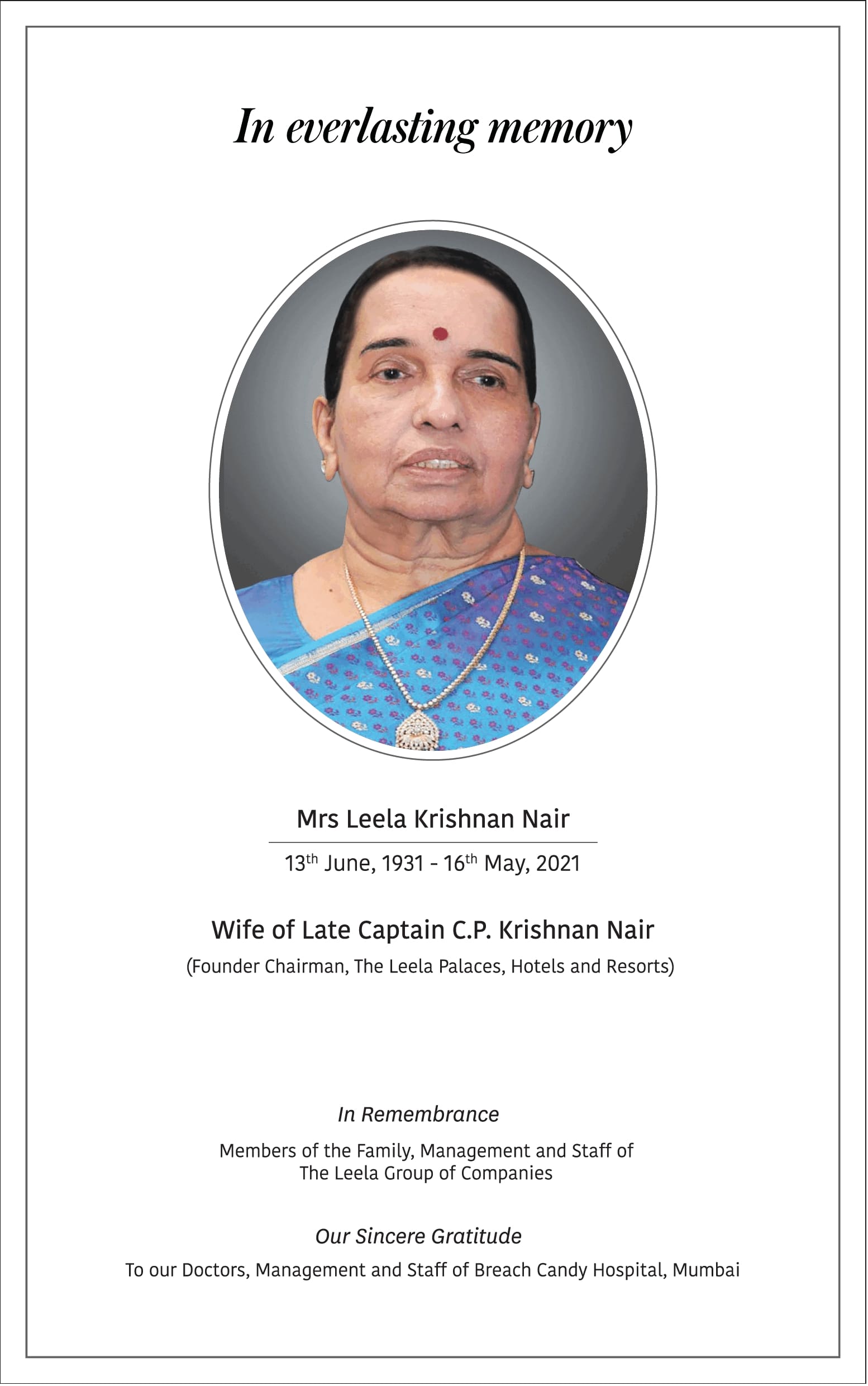 in-everlasting-memory-mrs-leela-krishnan-nair-ad-times-of-india-mumbai-18-05-2021